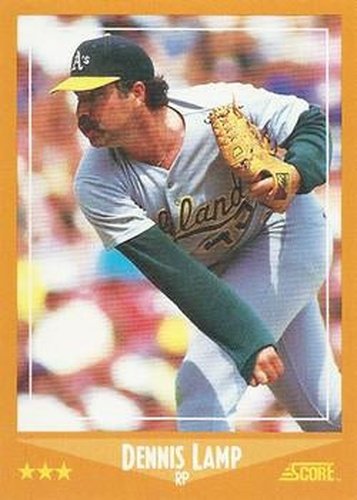 #616 Dennis Lamp - Oakland Athletics - 1988 Score Baseball