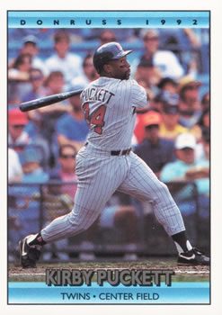 #617 Kirby Puckett - Minnesota Twins - 1992 Donruss Baseball