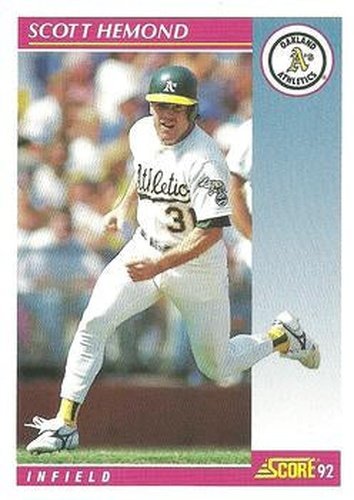 #617 Scott Hemond - Oakland Athletics - 1992 Score Baseball