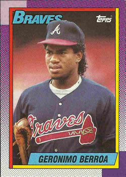 #617 Geronimo Berroa - Atlanta Braves - 1990 Topps Baseball