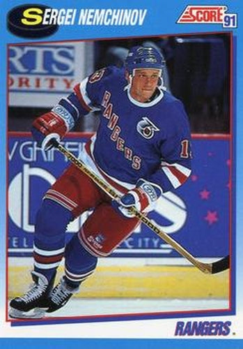 #617 Sergei Nemchinov - New York Rangers - 1991-92 Score Canadian Bilingual Hockey