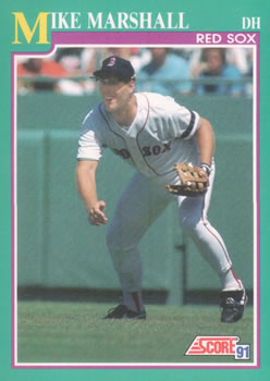 #617 Mike Marshall - Boston Red Sox - 1991 Score Baseball