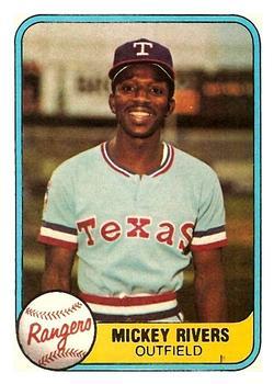 #617 Mickey Rivers - Texas Rangers - 1981 Fleer Baseball