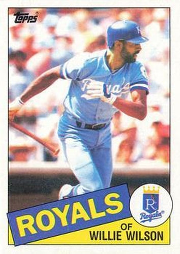 #617 Willie Wilson - Kansas City Royals - 1985 Topps Baseball