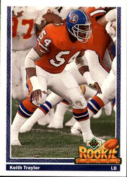 #618 Keith Traylor - Denver Broncos - 1991 Upper Deck Football
