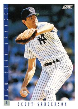#618 Scott Sanderson - New York Yankees - 1993 Score Baseball