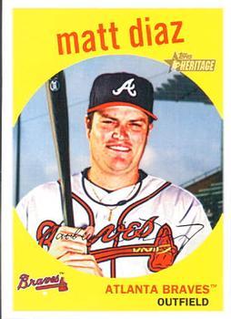 #618 Matt Diaz - Atlanta Braves - 2008 Topps Heritage Baseball