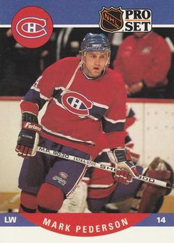 #618 Mark Pederson - Montreal Canadiens - 1990-91 Pro Set Hockey