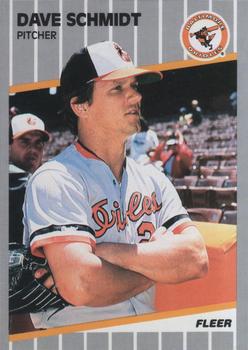 #618 Dave Schmidt - Baltimore Orioles - 1989 Fleer Baseball