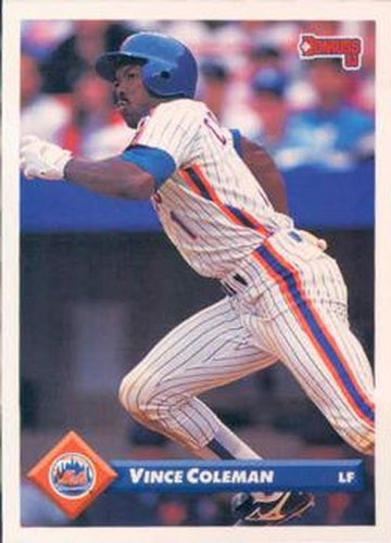#618 Vince Coleman - New York Mets - 1993 Donruss Baseball