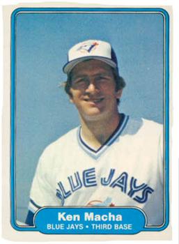 #618 Ken Macha - Toronto Blue Jays - 1982 Fleer Baseball