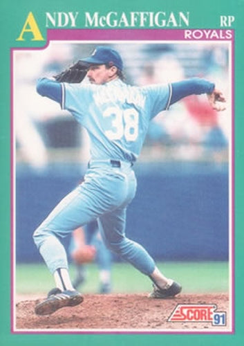 #619 Andy McGaffigan - Kansas City Royals - 1991 Score Baseball