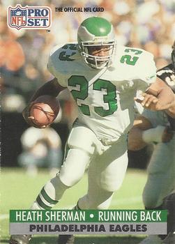 #619 Heath Sherman - Philadelphia Eagles - 1991 Pro Set Football
