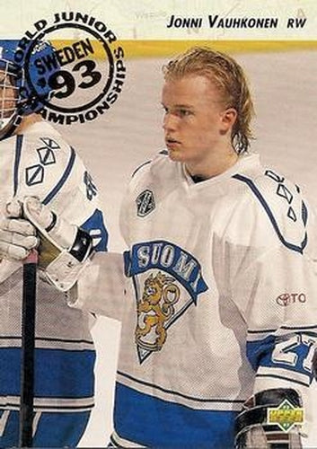 #619 Jonni Vauhkonen - Finland - 1992-93 Upper Deck Hockey