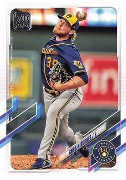 #619 Corbin Burnes - Milwaukee Brewers - 2021 Topps Baseball