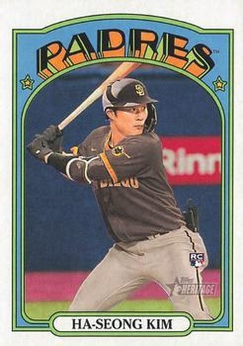 #619 Ha-Seong Kim - San Diego Padres - 2021 Topps Heritage Baseball