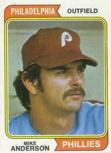 #619 Mike Anderson - Philadelphia Phillies - 1974 Topps Baseball