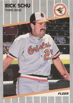 #619 Rick Schu - Baltimore Orioles - 1989 Fleer Baseball