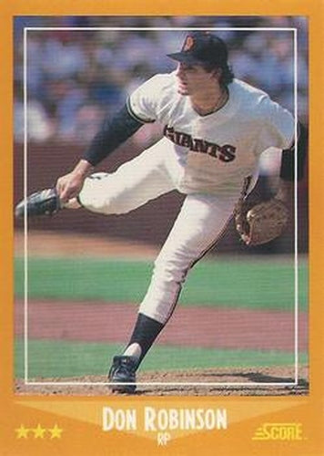#619 Don Robinson - San Francisco Giants - 1988 Score Baseball