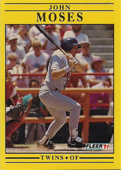 #619 John Moses - Minnesota Twins - 1991 Fleer Baseball