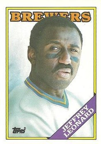 #61T Jeffrey Leonard - Milwaukee Brewers - 1988 Topps Traded Baseball