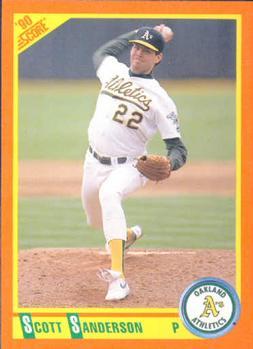 #61T Scott Sanderson - Oakland Athletics - 1990 Score Rookie & Traded Baseball