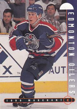 #61 Todd Marchant - Edmonton Oilers - 1995-96 Leaf Hockey