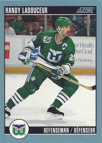 #61 Randy Ladouceur - Hartford Whalers - 1992-93 Score Canadian Hockey