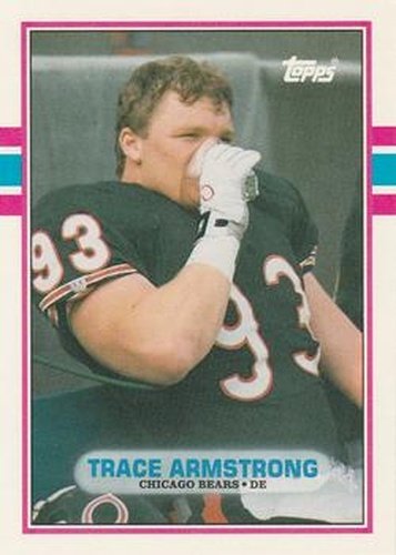 #61T Trace Armstrong - Chicago Bears - 1989 Topps Traded Football