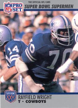 #61 Rayfield Wright - Dallas Cowboys - 1990-91 Pro Set Super Bowl XXV Silver Anniversary Football