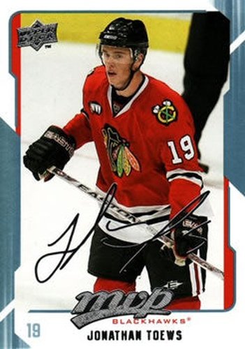 #61 Jonathan Toews - Chicago Blackhawks - 2008-09 Upper Deck MVP Hockey