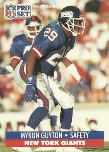 #61 Myron Guyton - New York Giants - 1991 Pro Set Football