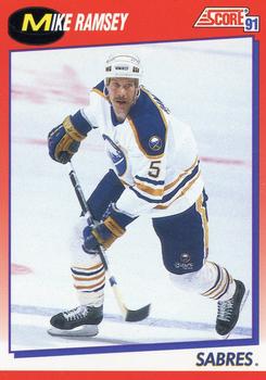 #61 Mike Ramsey - Buffalo Sabres - 1991-92 Score Canadian Bilingual Hockey