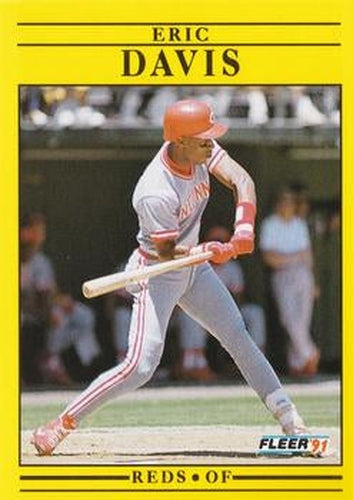 #61 Eric Davis - Cincinnati Reds - 1991 Fleer Baseball