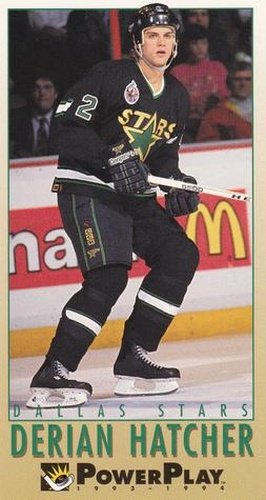 #61 Derian Hatcher - Dallas Stars - 1993-94 Fleer PowerPlay Hockey