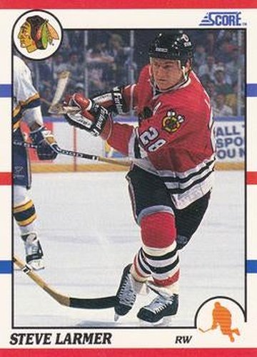#61 Steve Larmer - Chicago Blackhawks - 1990-91 Score Hottest and Rising Stars Hockey