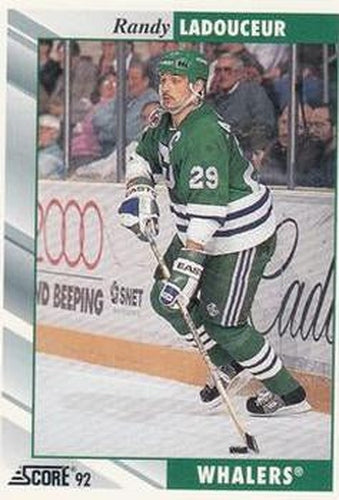 #61 Randy Ladouceur - Hartford Whalers - 1992-93 Score USA Hockey