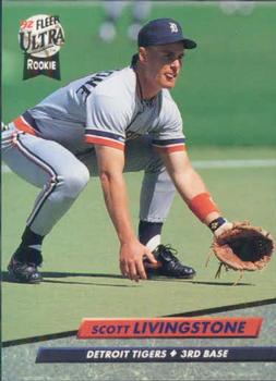 #61 Scott Livingstone - Detroit Tigers - 1992 Ultra Baseball