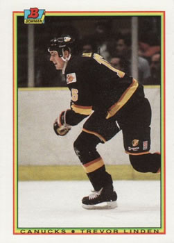 #61 Trevor Linden - Vancouver Canucks - 1990-91 Bowman Hockey
