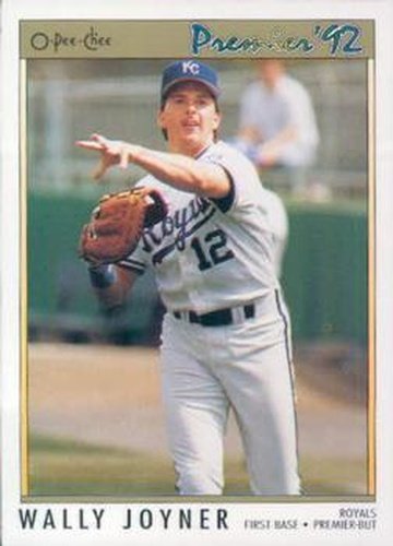 #61 Wally Joyner - Kansas City Royals - 1992 O-Pee-Chee Premier Baseball