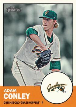 #61 Adam Conley - Greensboro Grasshoppers - 2012 Topps Heritage Minor League Baseball