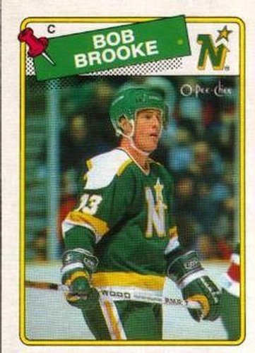 #61 Bob Brooke - Minnesota North Stars - 1988-89 O-Pee-Chee Hockey