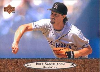 #61 Bret Saberhagen - Colorado Rockies - 1996 Upper Deck Baseball