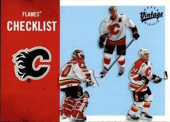 #61 Flames Checklist - Calgary Flames - 2000-01 Upper Deck Vintage Hockey