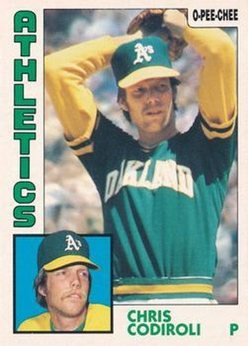 #61 Chris Codiroli - Oakland Athletics - 1984 O-Pee-Chee Baseball