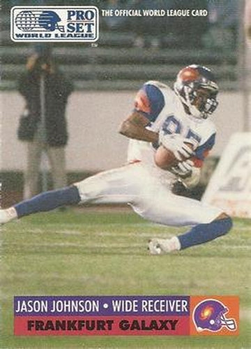 #61 Jason Johnson - Frankfurt Galaxy - 1991 Pro Set WLAF Football