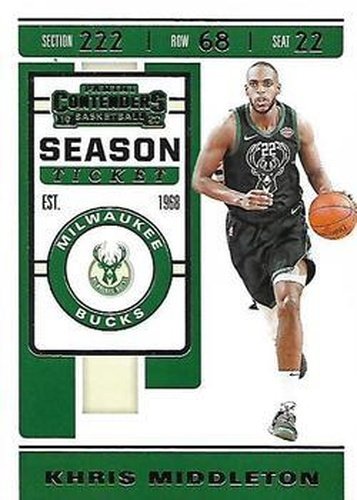 #61 Khris Middleton - Milwaukee Bucks - 2019-20 Panini Contenders Basketball