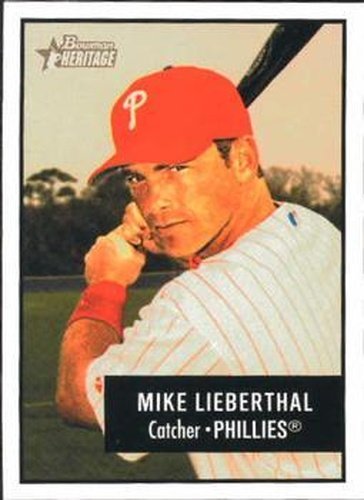 #61 Mike Lieberthal - Philadelphia Phillies - 2003 Bowman Heritage Baseball