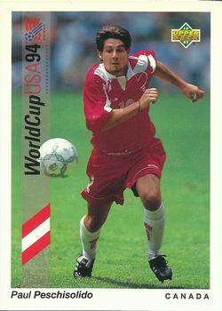 #61 Paul Peschisolido - Canada - 1993 Upper Deck World Cup Preview English/Spanish Soccer