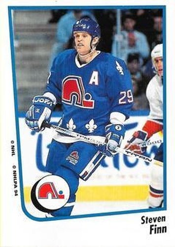 #61 Steven Finn - Quebec Nordiques - 1994-95 Panini Hockey Stickers